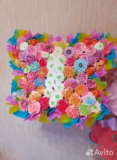 Подарки для детей,зефирные цветы в виде бабочки