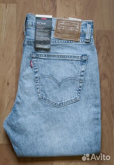 Нов Levis 511 Premium оригинал W33 Portabello Slim