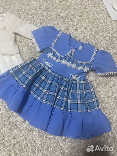Два платья на девочку 80 размер
