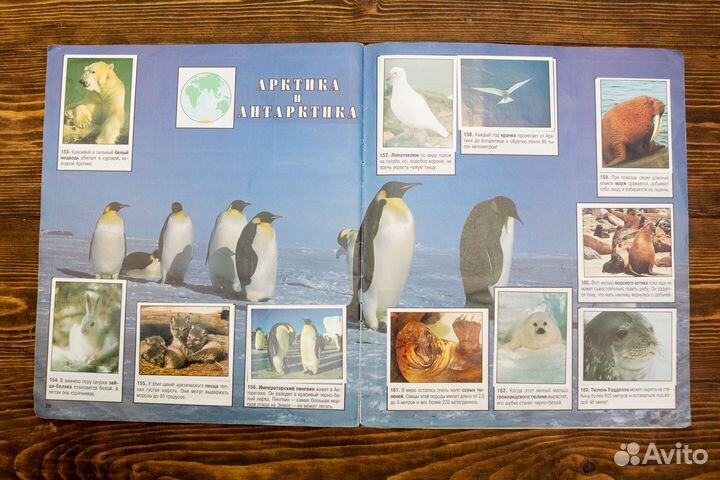 Журнал с наклейками Мир Животных. Panini из 90-х