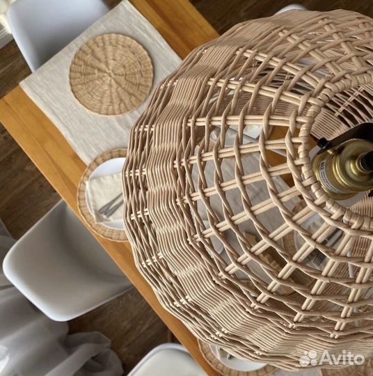 Абажур плетеный, большой