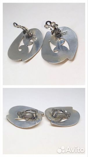 Клипсы - Mexico - Мексика - Серебро 925 - Винтаж