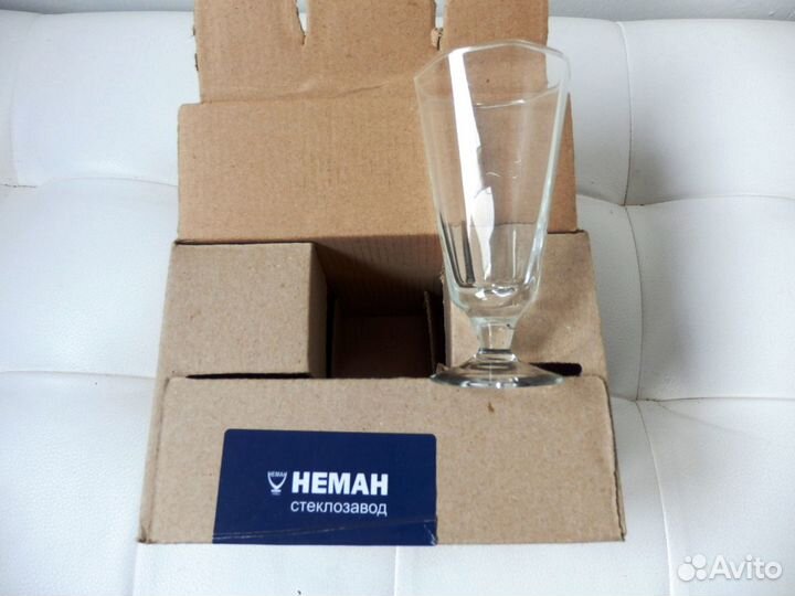 Рюмки гранёные «лафитники» стекло 6 шт х 50