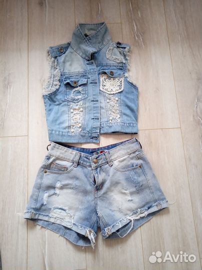 Жилет джинс 40-42рр