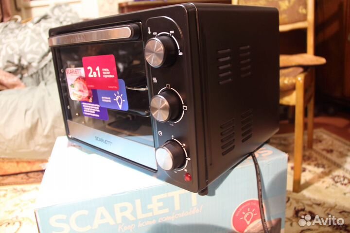 Электрическая мини печь духовка Scarlett