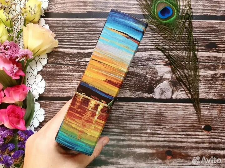 Сейф-книга под шёлк Парусник на закате