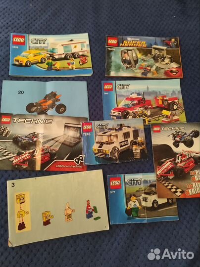 Инструкции к Lego City, Sponge Bob, technic