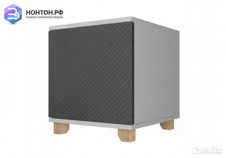 Тумба прикроватная со створкой Копенгаген белая