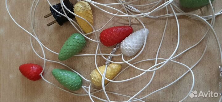 Елочная гирлянда СССР Лесная сказка Шишки