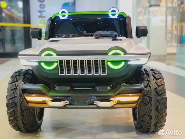 Электромобиль Jeep WN-1122 серый или белый