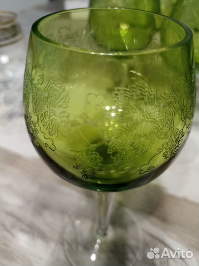 Фужеры цветной хрусталь