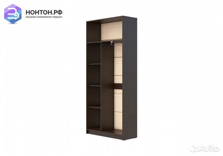 Шкаф 2-створчатый Эва с декором венге / дуб молочн