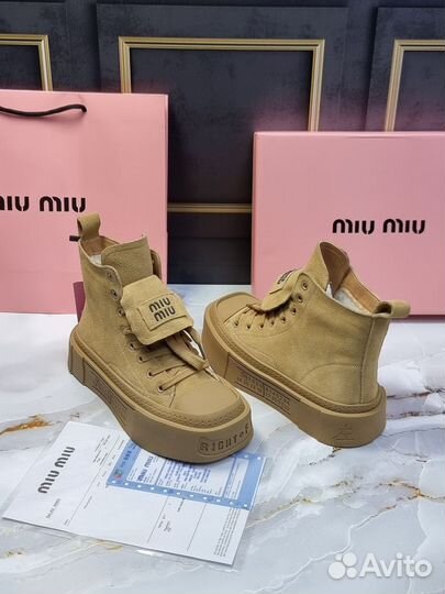 Ботинки miumiu зимние 37