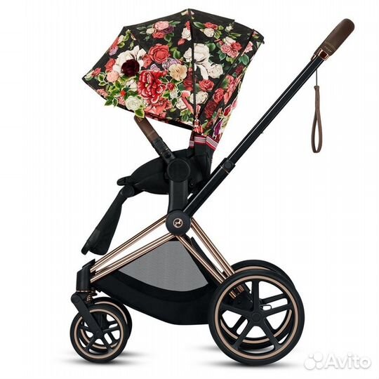 Коляска 2в1 Cybex Priam Spring Blossom Dark