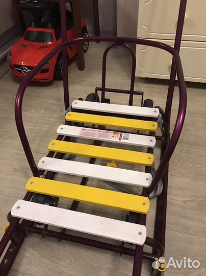 Санки с выдвижными колесами