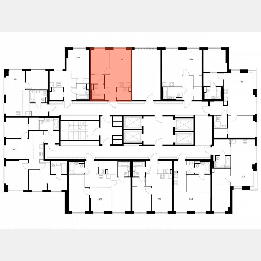 1-к. квартира, 37,3 м², 32/32 эт.