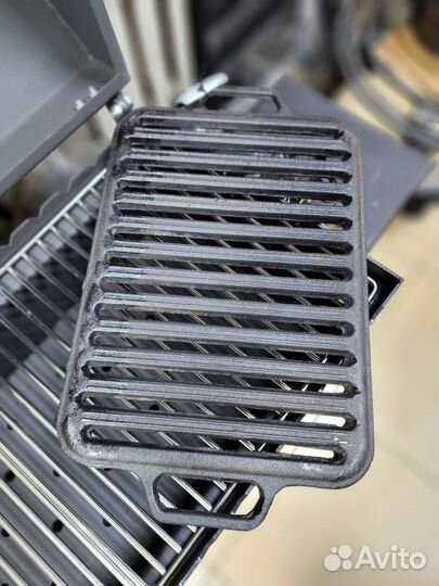 Чугунная Решетка гриль 360х260 с ручками