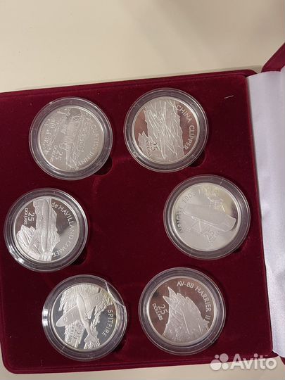 Набор монет самолеты Solomon islands 25 dollars