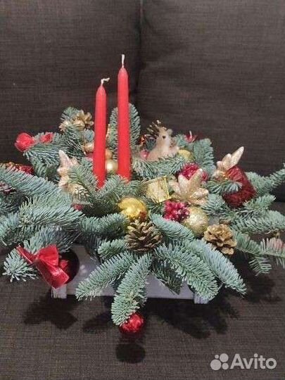 Новогодняя композиция на стол