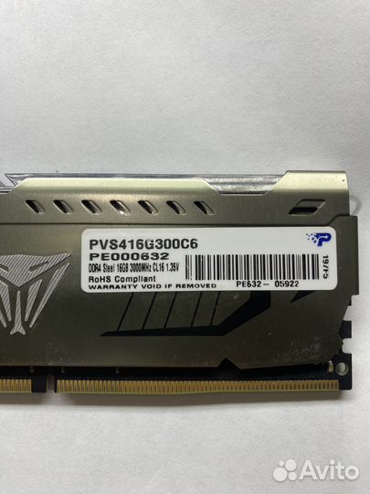 Patriot Viper Steel PVS416G300C6 DDR4 - 16гб 3000