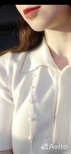 Ожерелье из бисера с жемчугом