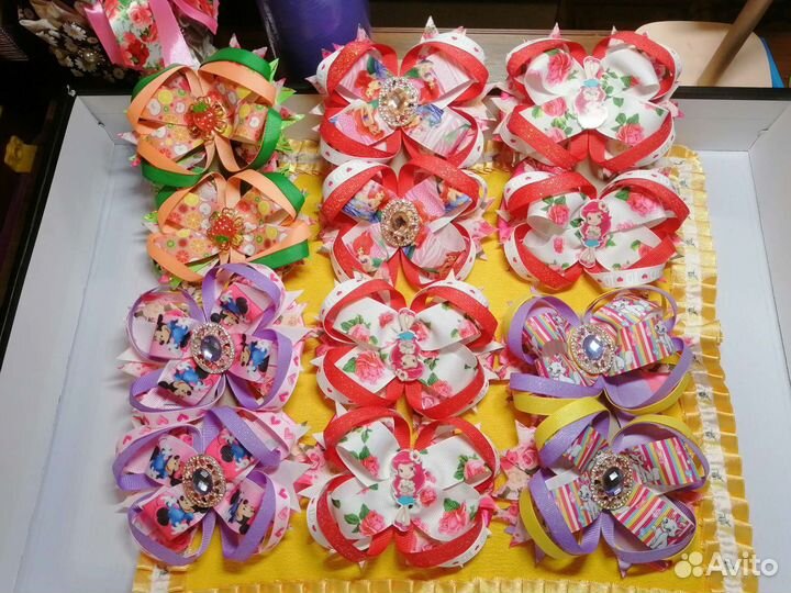 Бантики, крабик, повязка на ручку ручной работы