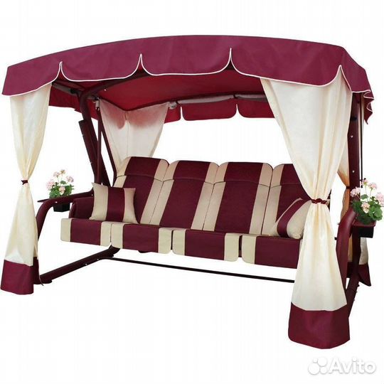 Садовые качели эдем люкс, бордо