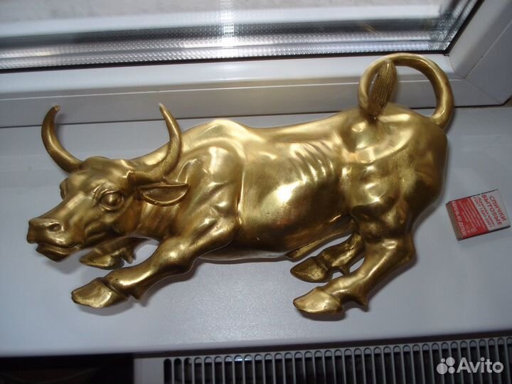 Большой 33 см Бык США Банк Золотой Телец nyc