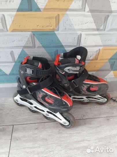 Роликовые коньки детские раздвижные, размер34-37