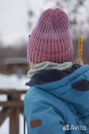 Новая шапочка резинкой 100 меринос