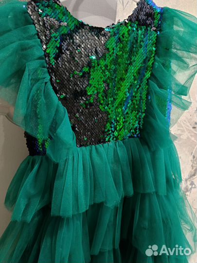 Новогоднее платье елочка 122