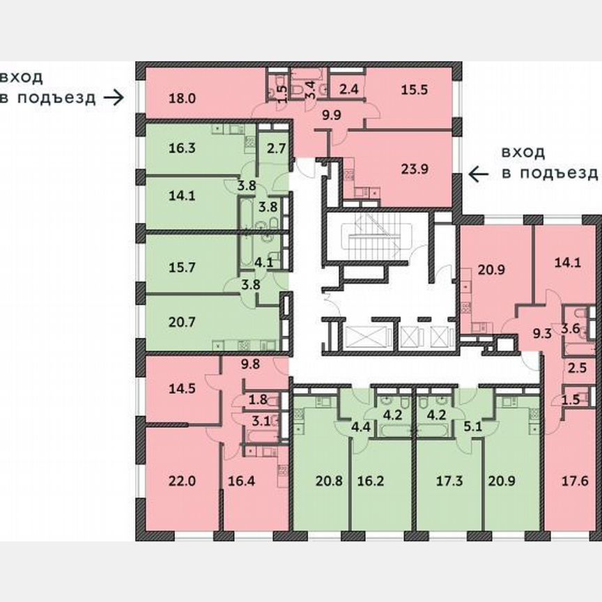 1-к. квартира, 40,6 м², 13/19 эт.