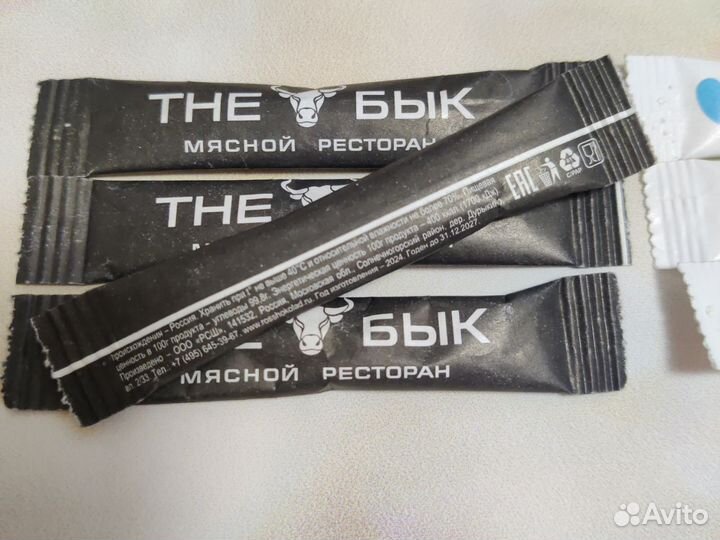 Сахарные пакетики в коллекцию