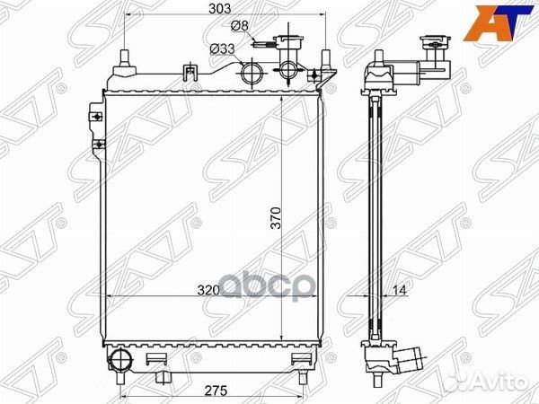 Радиатор Hyundai Getz 02-11 HY0008-MT-2 Sat
