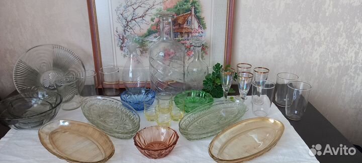 Стекло цветное и прозрачное СССР (винтаж)