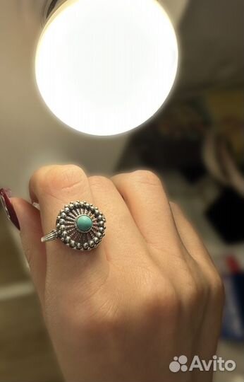 Кольцо с бирюзой