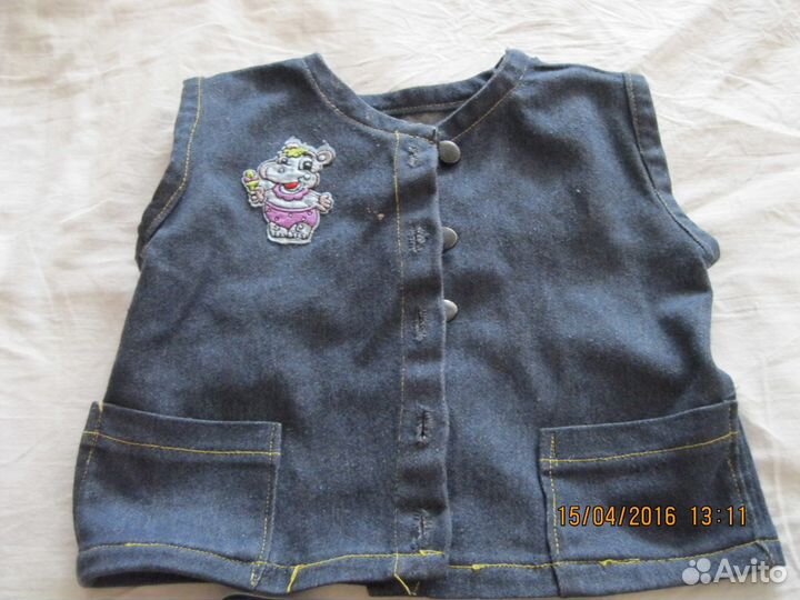 Костюмчик джинсовый жилетка и штанишки