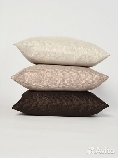 Декоративные подушки из льна рогожки 40*40 см