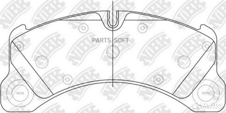 Колодки porsche panamera, touareg 09- nibk PN35001