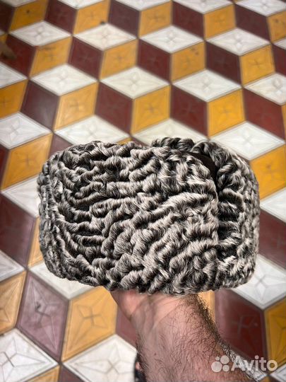 Ушанка Каракуль Антика с Замшей