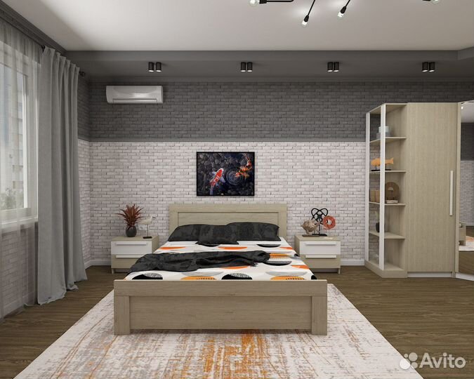 Кровать двойная Стилика