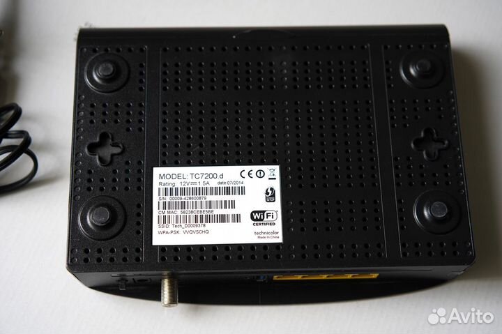 WI-FI маршрутизатор technicolor TC7200