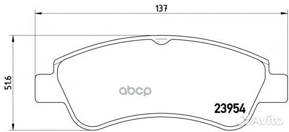 Колодки тормозные дисковые перед LCV P 61 0