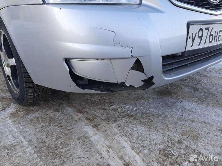 Передний бампер priora 2 цвет снежная королева