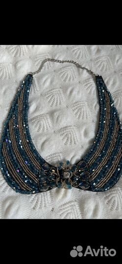 Воротнички накладные из бусин, браслет