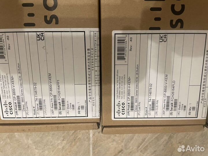 Панель расширения для IP-телефона Cisco CP-8800-V