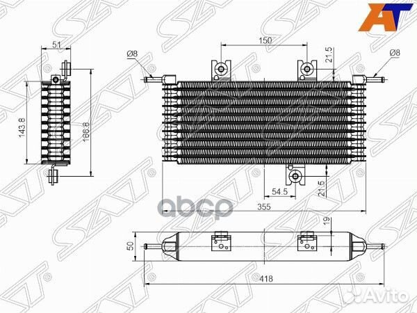 Радиатор охлаждения CVT nissan X-trail 07-14 st