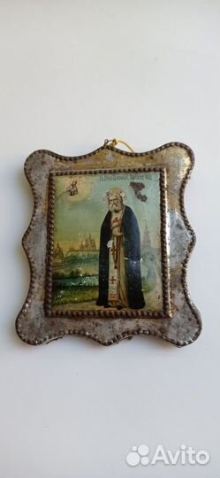 Старинная икона Серафим Соровский