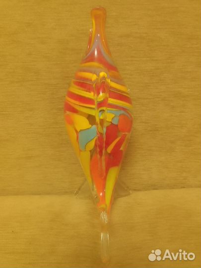 Ваза Рыбка цветное стекло