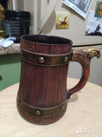 Кружка пивная глиняная Эльбрус